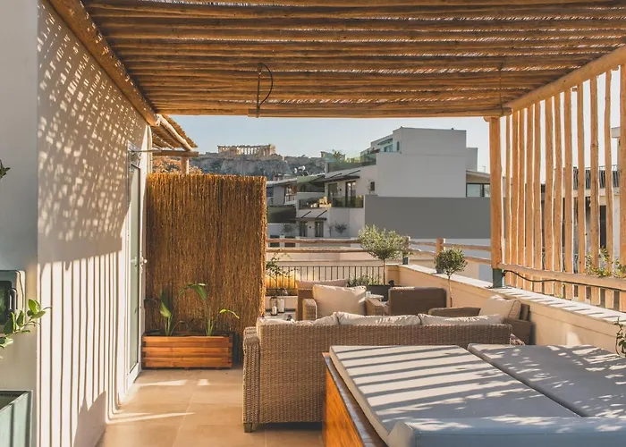 Living Stone Azurite: Luxury Acropolis-View Apartment with Jacuzzi Athens, Greece